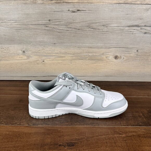 Nike Dunk Low Mens Size 9 White Light Smoke Grey HF5441 105 - Picture 7 of 10